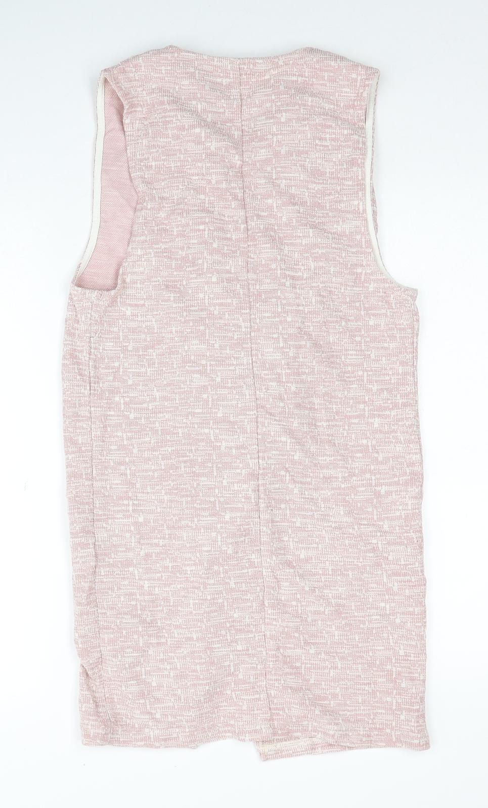 Nutmeg Girls Pink V-Neck Polyester Cardigan Jumper Size 11-12 Years Pullover