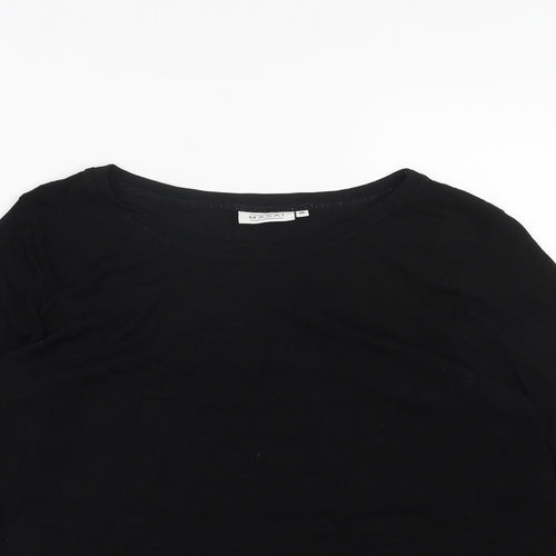 Masai Womens Black Polyester Basic T-Shirt Size M Round Neck