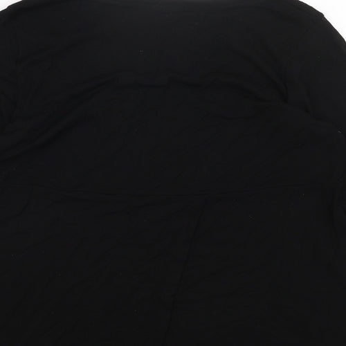 Masai Womens Black Polyester Basic T-Shirt Size M Round Neck