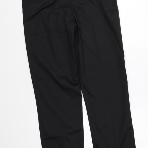 Henbury Mens Black Polyester Dress Pants Trousers Size 34 in Regular Zip