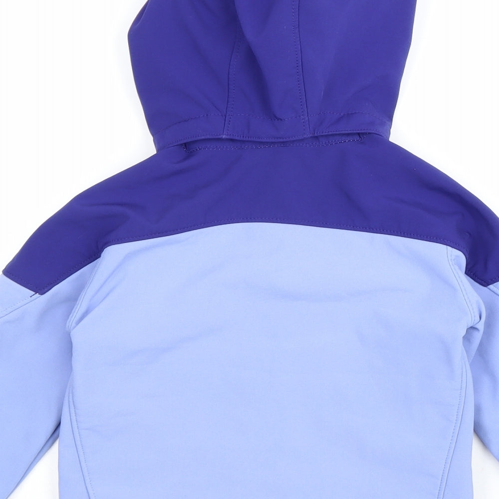 H&M Girls Blue Colourblock Jacket Size 2-3 Years Zip