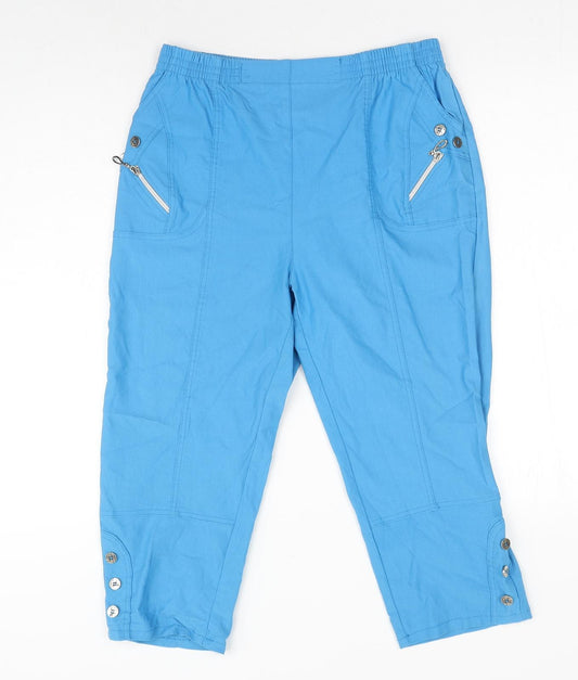 Preworn Mens Blue Viscose Sweatpants Trousers Size 30 in Regular Zip