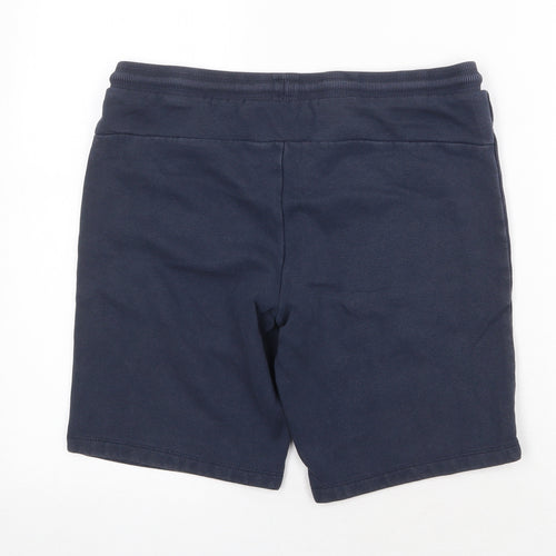 JACK & JONES Mens Blue Cotton Sweat Shorts Size 30 in Regular Drawstring