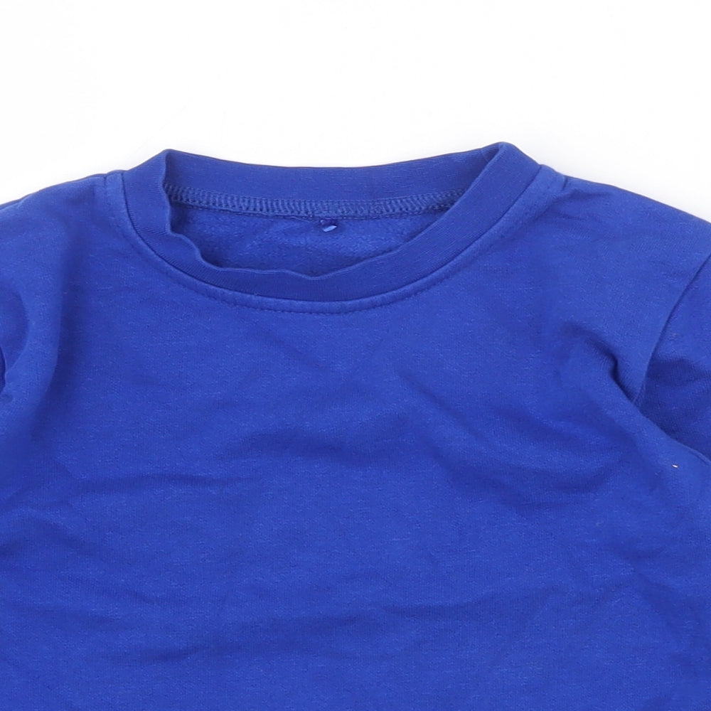 George Boys Blue Cotton Pullover Sweatshirt Size 5-6 Years Pullover