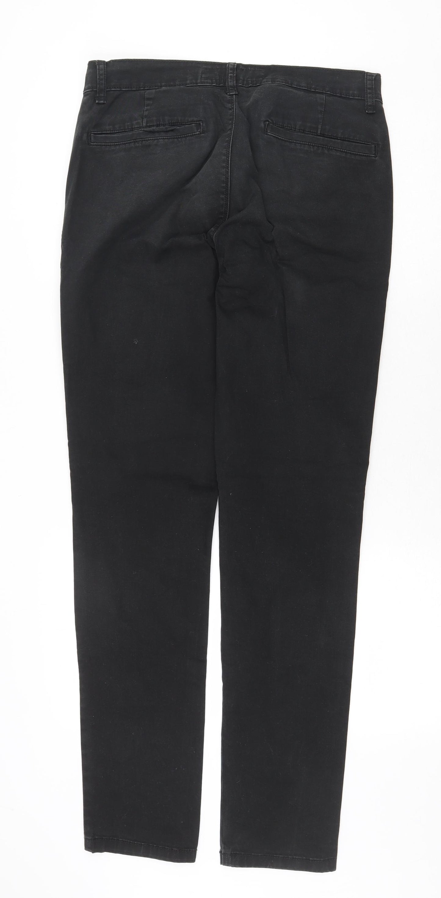 Topman Mens Black Cotton Skinny Jeans Size 32 in Regular Zip