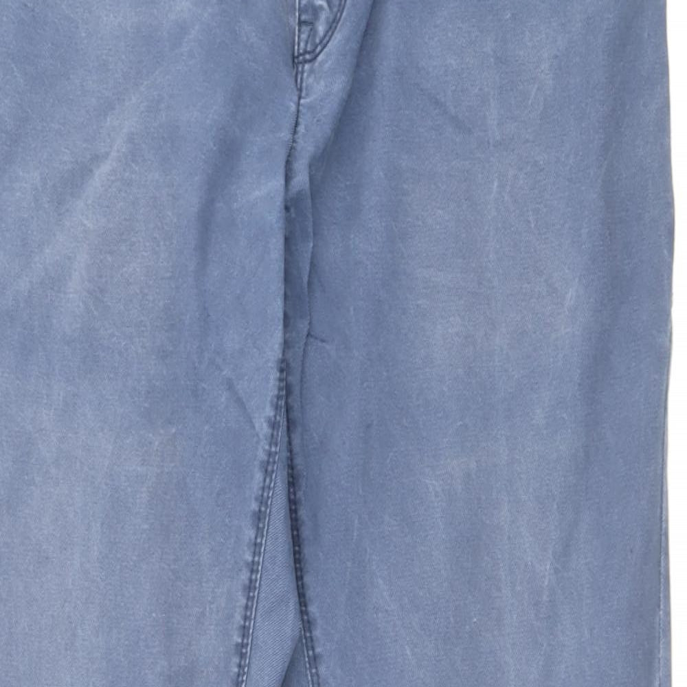 NEXT Mens Blue Cotton Chino Trousers Size 32 in Regular Zip