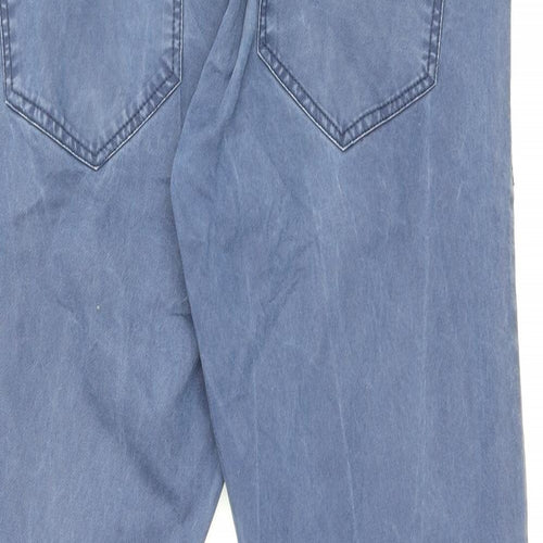 NEXT Mens Blue Cotton Chino Trousers Size 32 in Regular Zip
