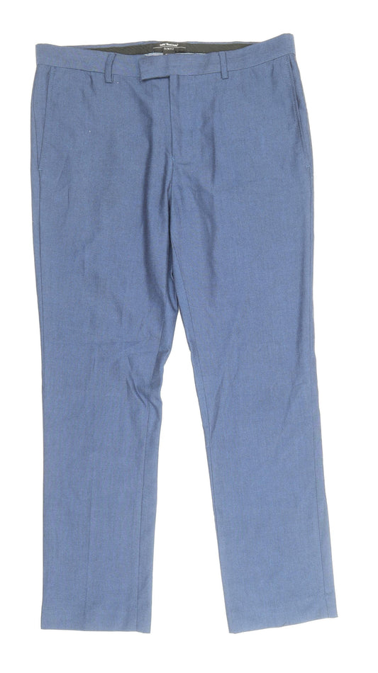 Cedar Wood State Mens Blue Polyester Chino Trousers Size 34 in Regular Zip