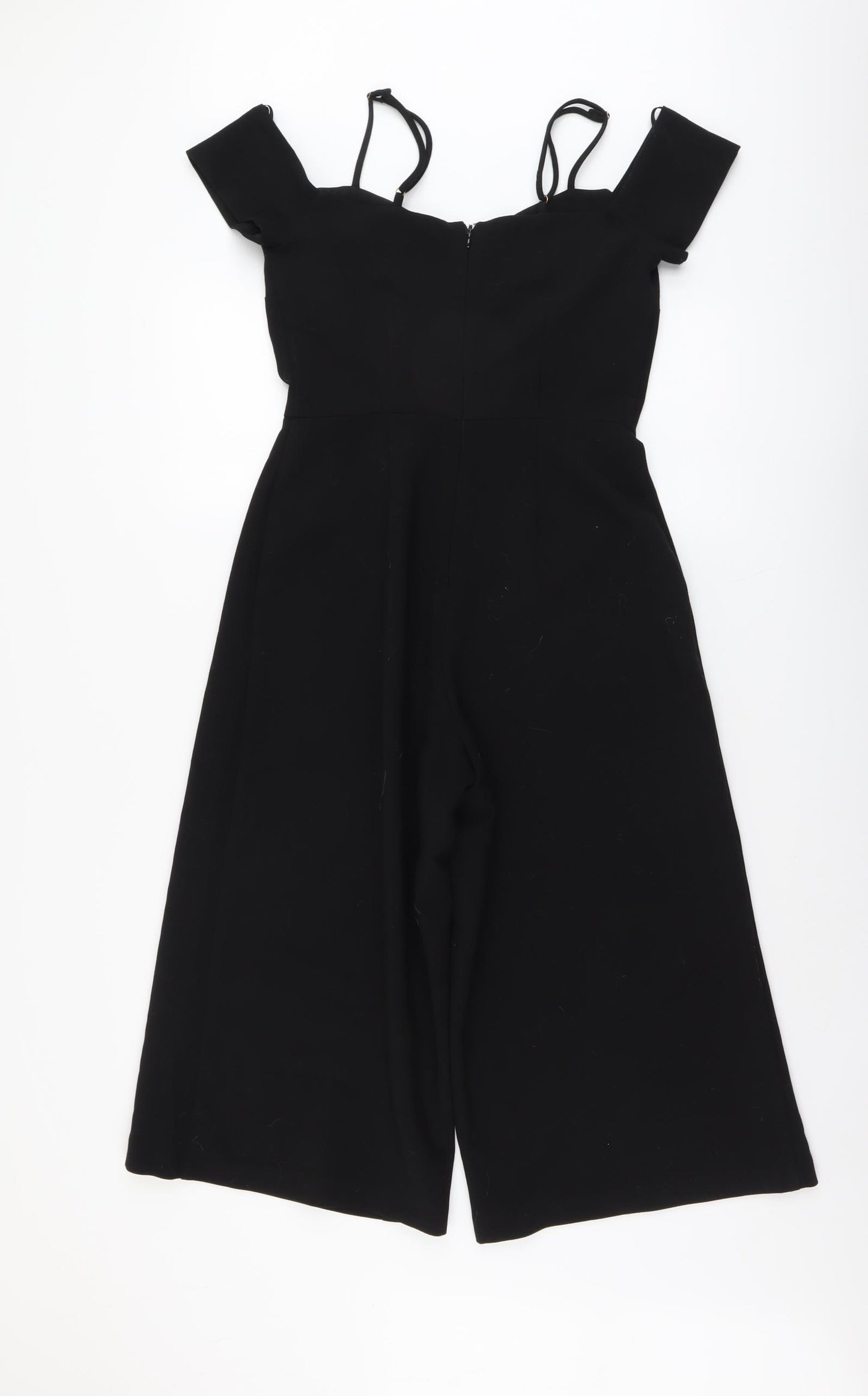 River Island Womens Black Polyester Jumpsuit One-Piece Size 10 Zip