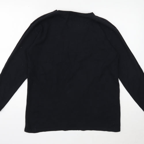 Dorothy Perkins Mens Black Cotton Pullover Sweatshirt Size S