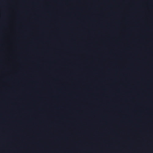 Rockmans Womens Blue Polyester Basic T-Shirt Size S V-Neck