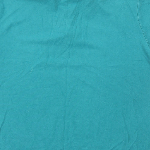 Marks and Spencer Mens Green Cotton Polo Size L Collared Pullover