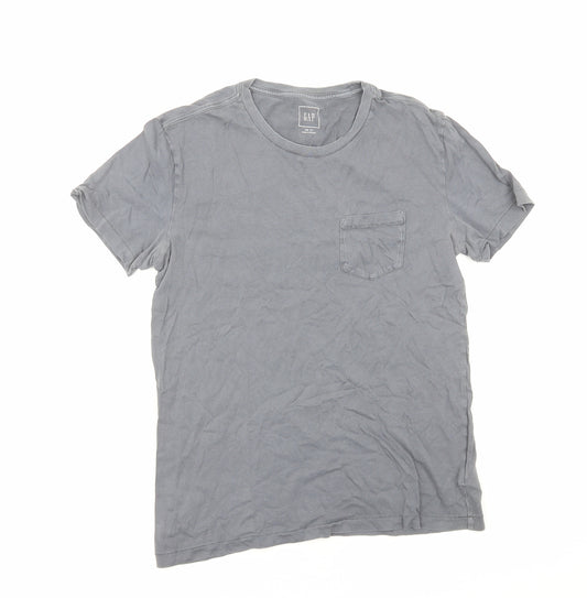 Gap Mens Grey Cotton T-Shirt Size XS Round Neck