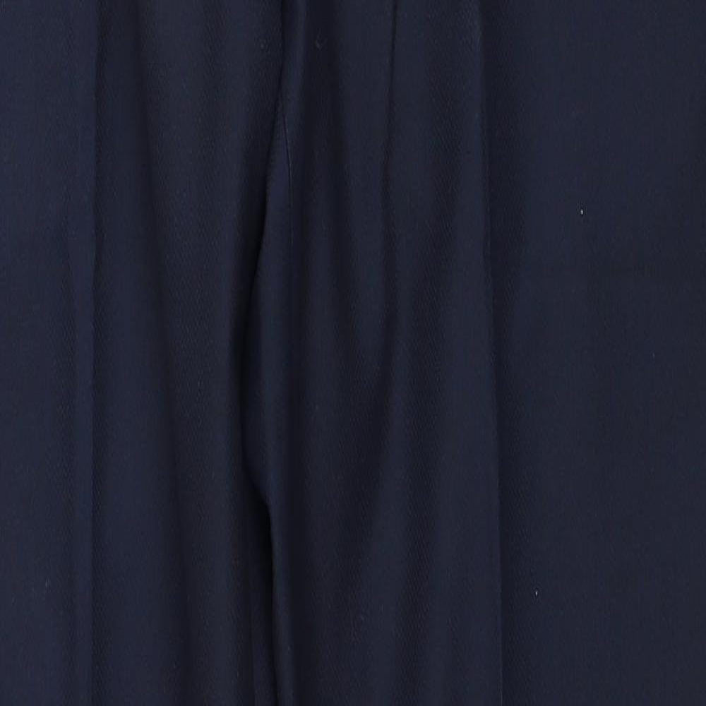 NEXT Mens Blue Polyester Dress Pants Trousers Size 34 in L33 in Regular Zip