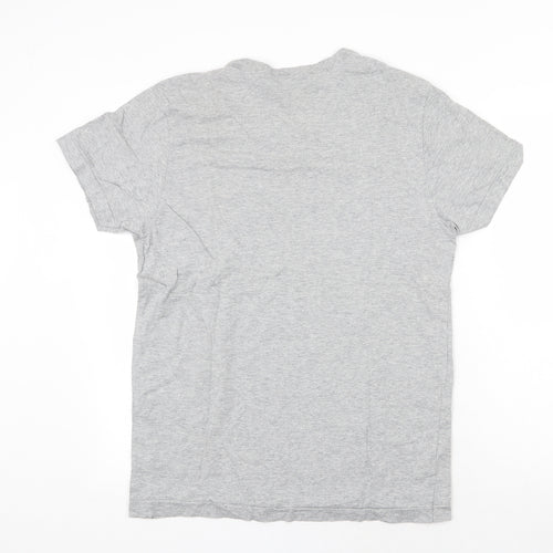 Gap Mens Grey Cotton T-Shirt Size M Round Neck