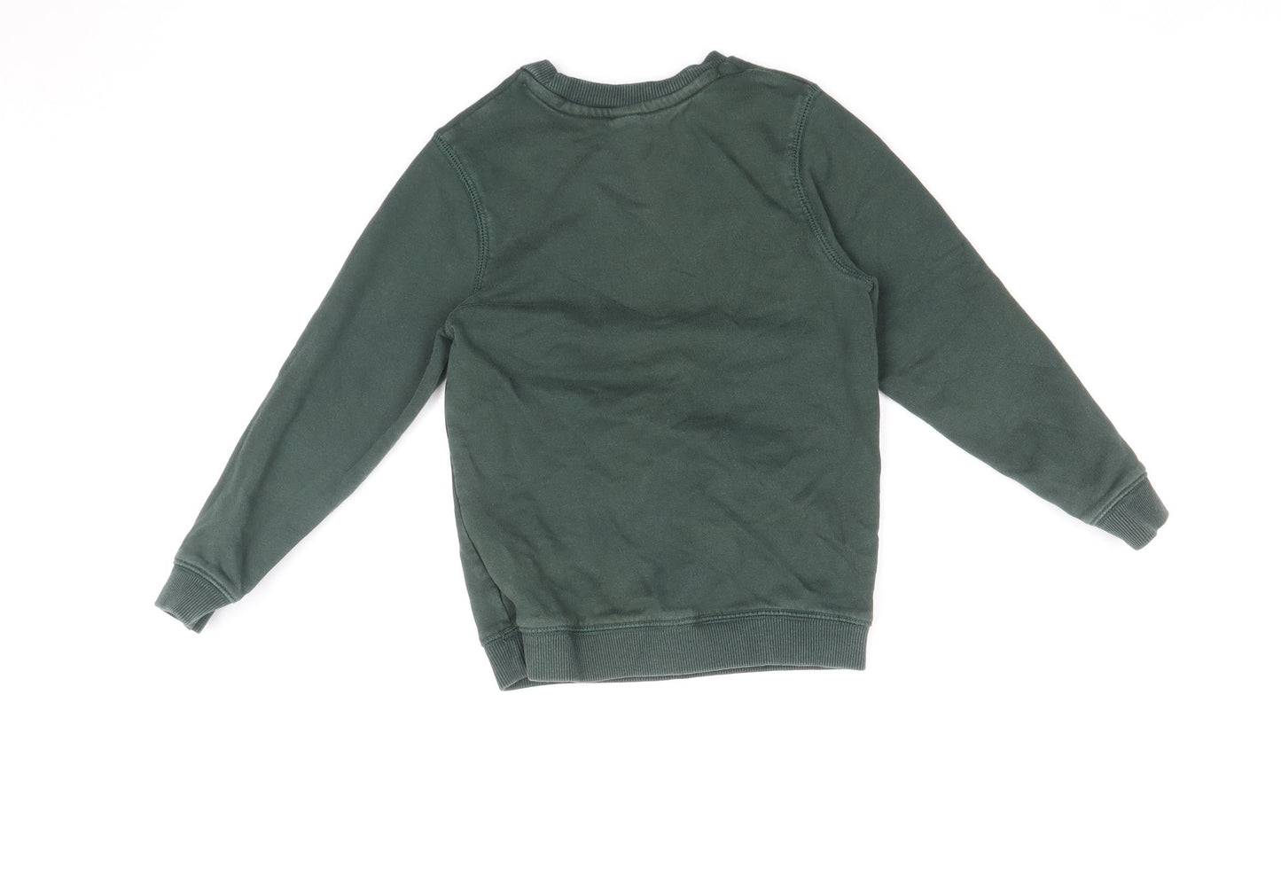 TU Boys Green Cotton Pullover Sweatshirt Size 6 Years Pullover