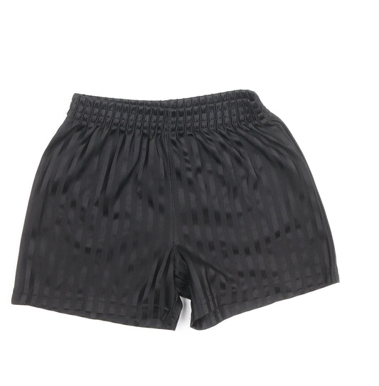 George Boys Black Striped Polyester Sweat Shorts Size 5-6 Years Regular