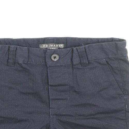 Primark# Boys Blue Cotton Bermuda Shorts Size 3-4 Years Regular Buckle