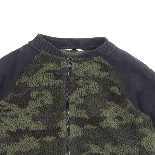 M&Co Boys Multicoloured Camouflage Jacket Size 9-10 Years Zip
