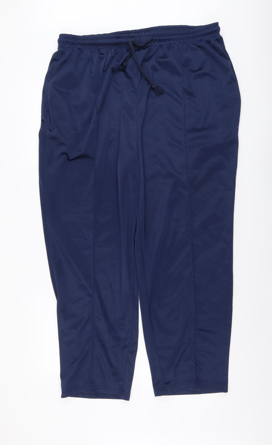 Pegasus Mens Blue Polyester Sweatpants Trousers Size XL L28 in Regular Drawstring