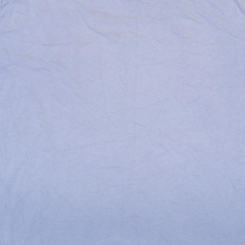 George Mens Blue Cotton T-Shirt Size L Round Neck