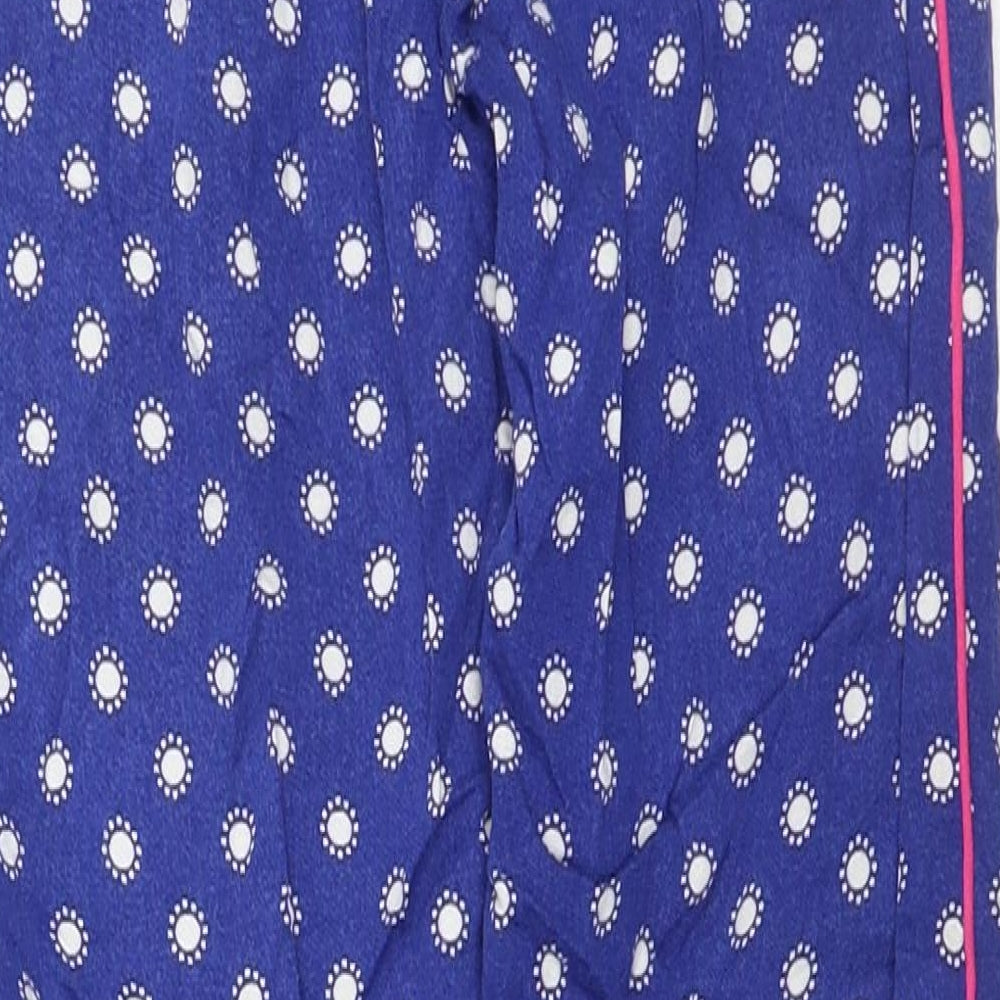 F&F Girls Blue Polka Dot Viscose Jogger Trousers Size 10-11 Years Regular Drawstring