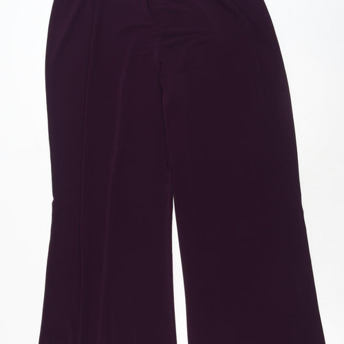 Joanna Hope Womens Purple Polyester Trousers Size 16 Regular