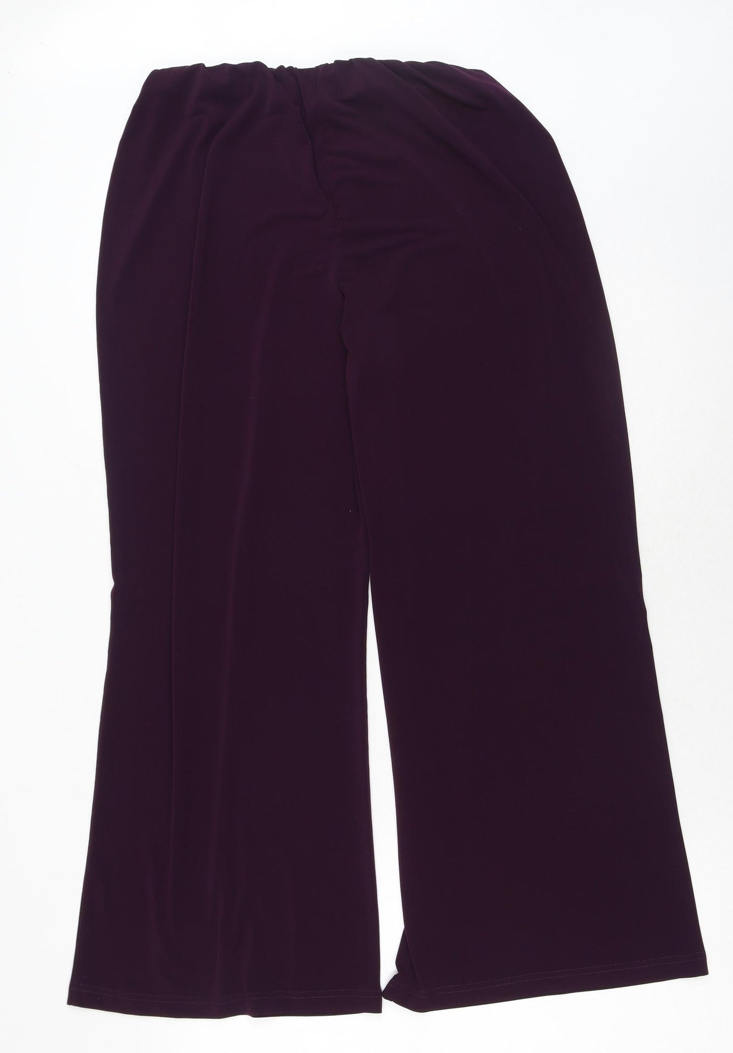 Joanna Hope Womens Purple Polyester Trousers Size 16 Regular