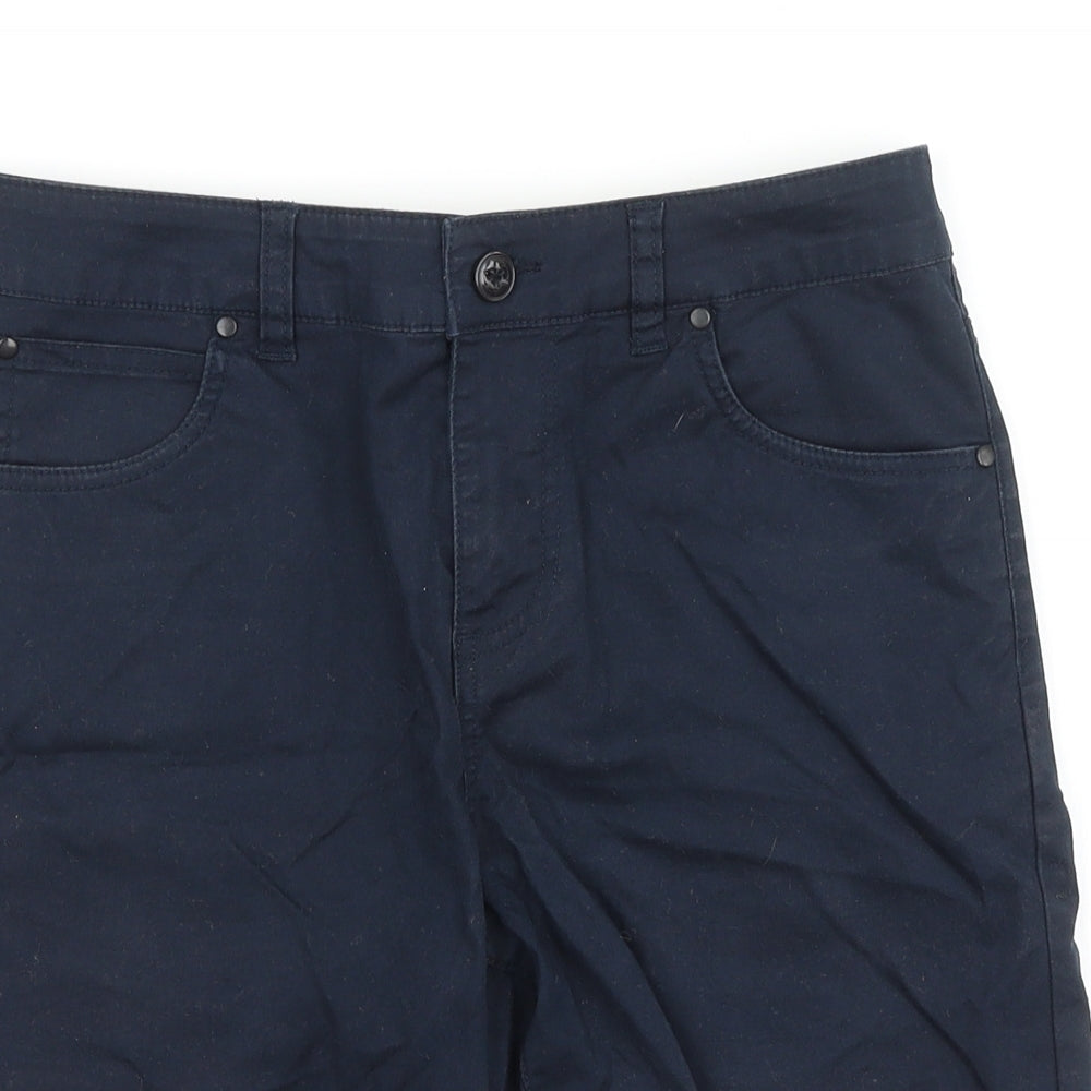 ASOS Mens Blue Cotton Bermuda Shorts Size 30 in L9 in Regular Zip