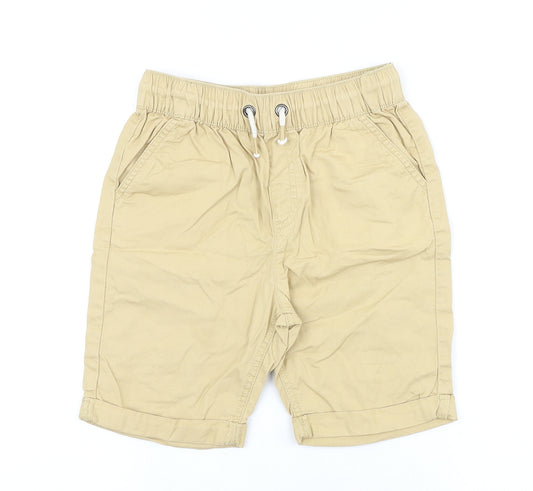 Nutmeg Boys Beige 100% Cotton Chino Shorts Size 8-9 Years Regular Tie