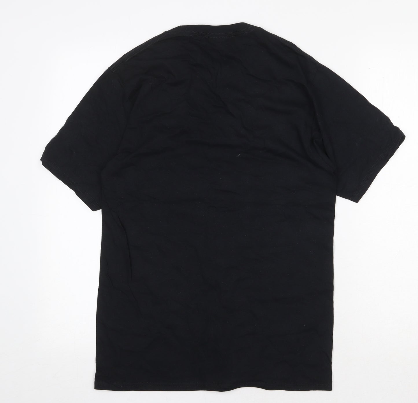 Port & Company Mens Black Cotton T-Shirt Size S Round Neck