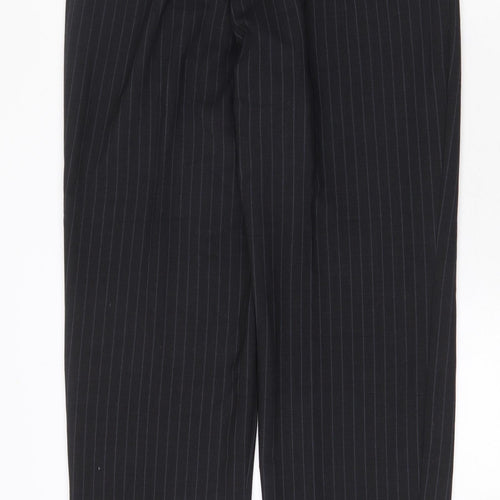 Marks and Spencer Mens Grey Striped Viscose Dress Pants Trousers Size 32 in Regular Zip