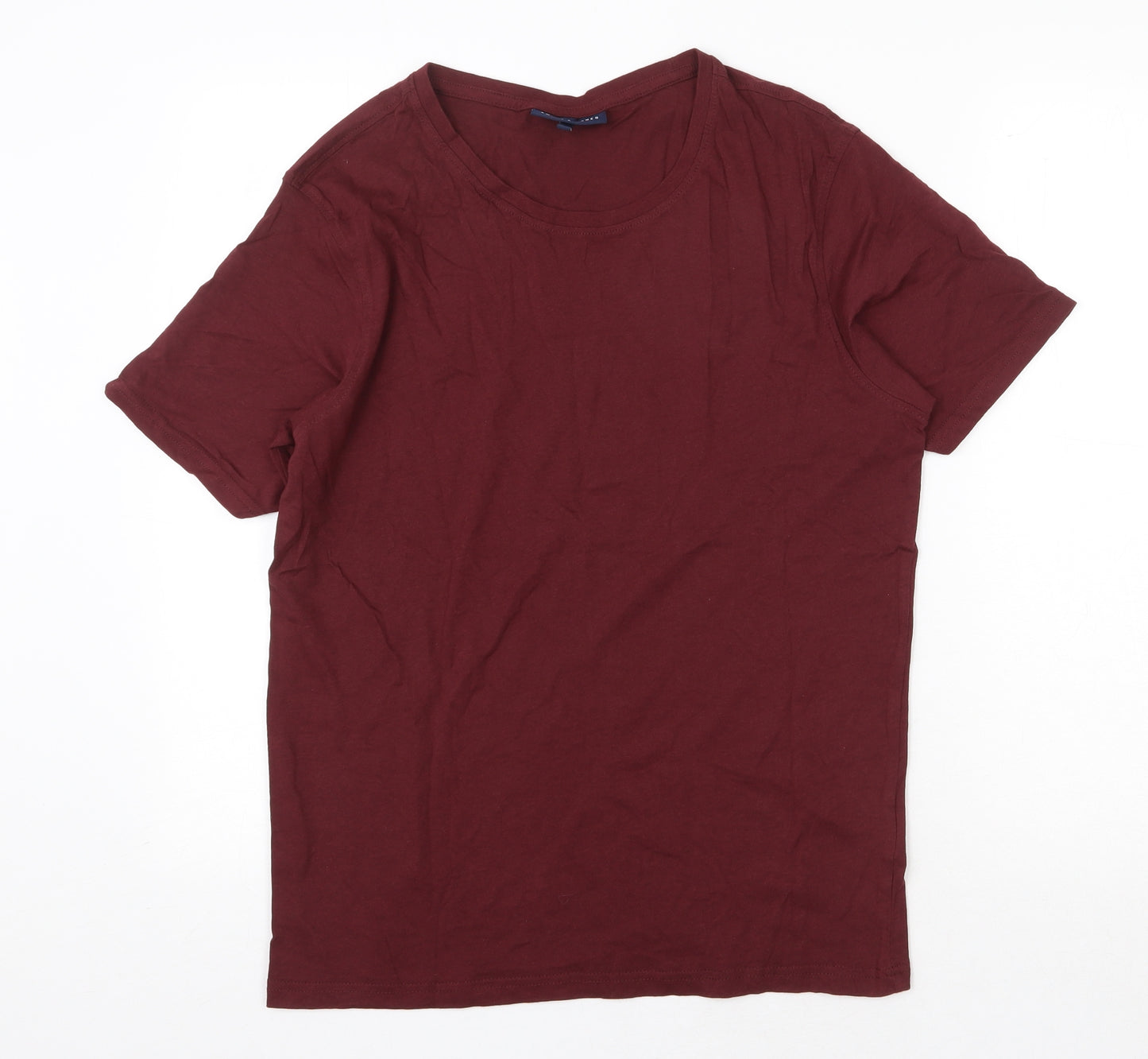 Smith & Jones Womens Red 100% Cotton Basic T-Shirt Size M Round Neck
