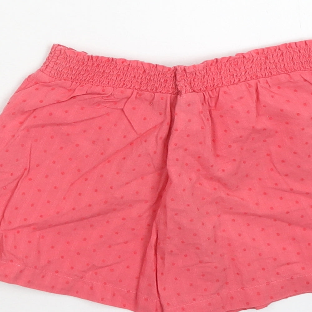 TU Girls Pink Geometric Cotton Culotte Shorts Size 4 Years Regular Drawstring