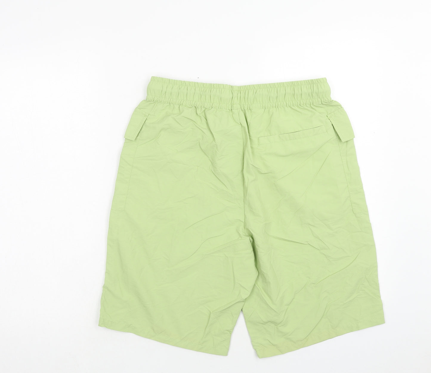 ASOS Mens Green Polyamide Sweat Shorts Size 32 in Regular Drawstring
