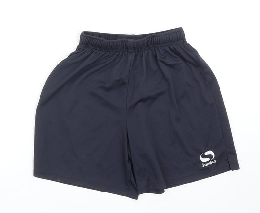 Sondico Boys Blue Polyester Sweat Shorts Size 13 Years Regular Drawstring