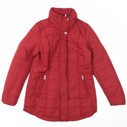 Centigrade Womens Red Quilted Coat Size XS Zip