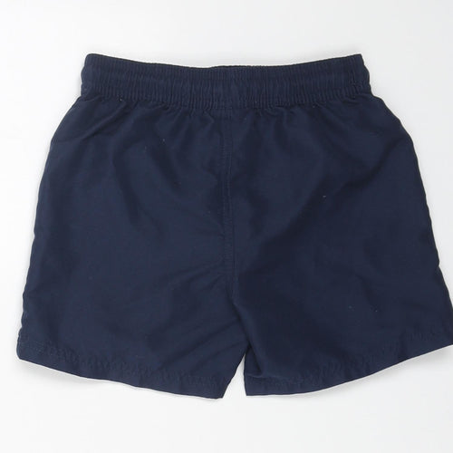 Mountain Warehouse Boys Blue Cotton Sweat Shorts Size 7-8 Years Regular Drawstring - Swim Shorts