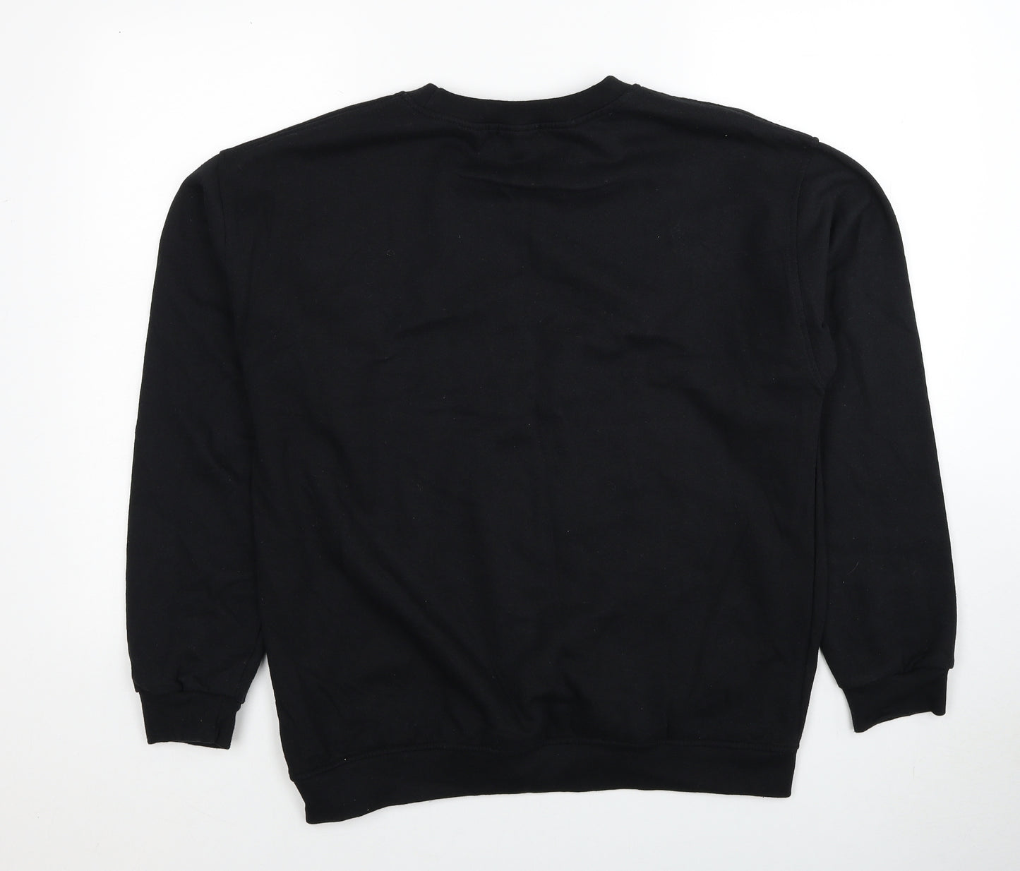 Boohoo Mens Black Cotton Pullover Sweatshirt Size M