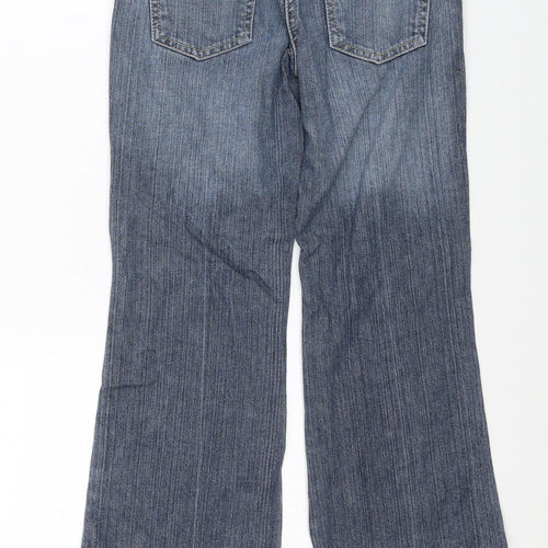 Monsoon Boys Blue Cotton Bootcut Jeans Size 7-8 Years Regular Zip