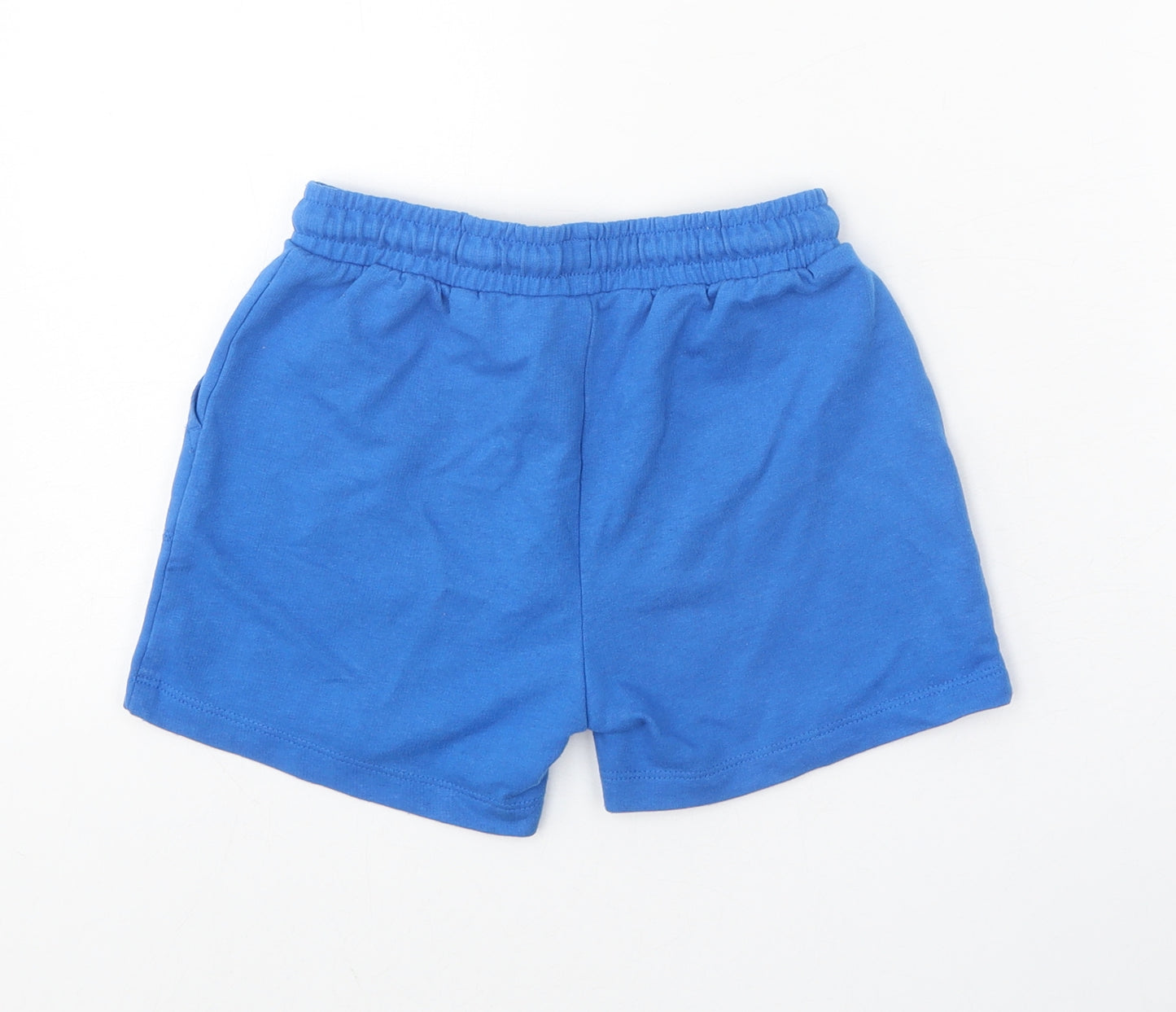 Matalan Boys Blue Cotton Sweat Shorts Size 5-6 Years Regular Drawstring