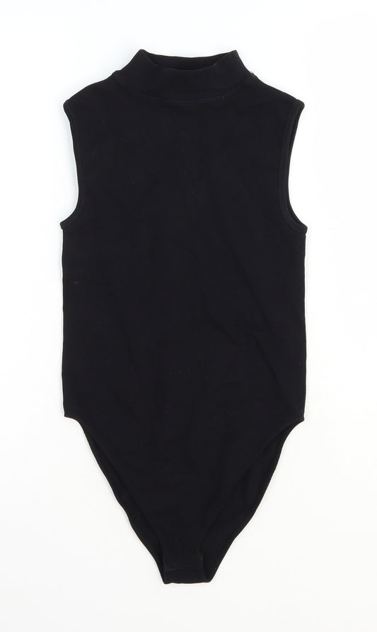 Primark Womens Black Nylon Bodysuit One-Piece Size 8 Snap