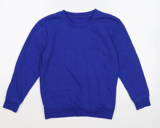 George Girls Blue Polyester Pullover Sweatshirt Size 8-9 Years Pullover