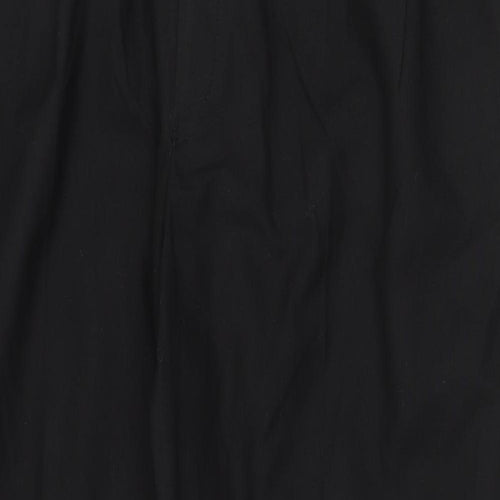 Preworn Mens Black Polyester Trousers Size 40 in Regular Zip