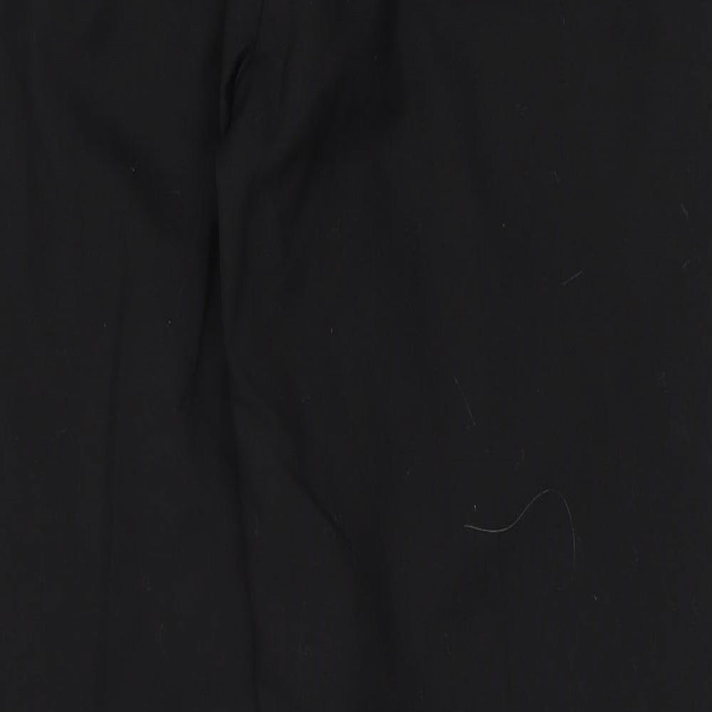 Preworn Mens Black Polyester Trousers Size 40 in Regular Zip