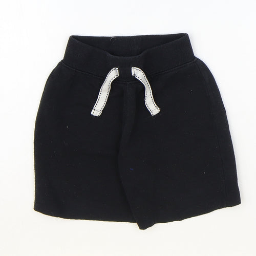 George Boys Black Polyester Sweat Shorts Size 2-3 Years Regular Tie