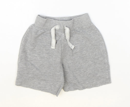 George Boys Grey Cotton Sweat Shorts Size 2-3 Years Regular Tie