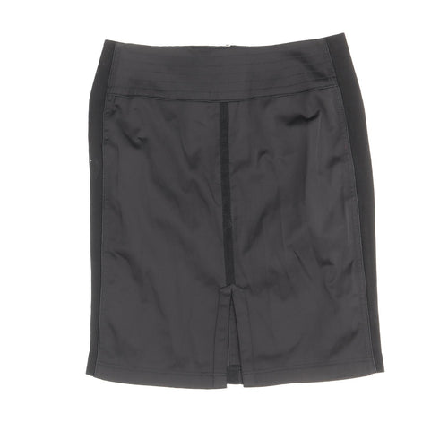 Steilmann Womens Black Polyester Straight & Pencil Skirt Size 12 Zip