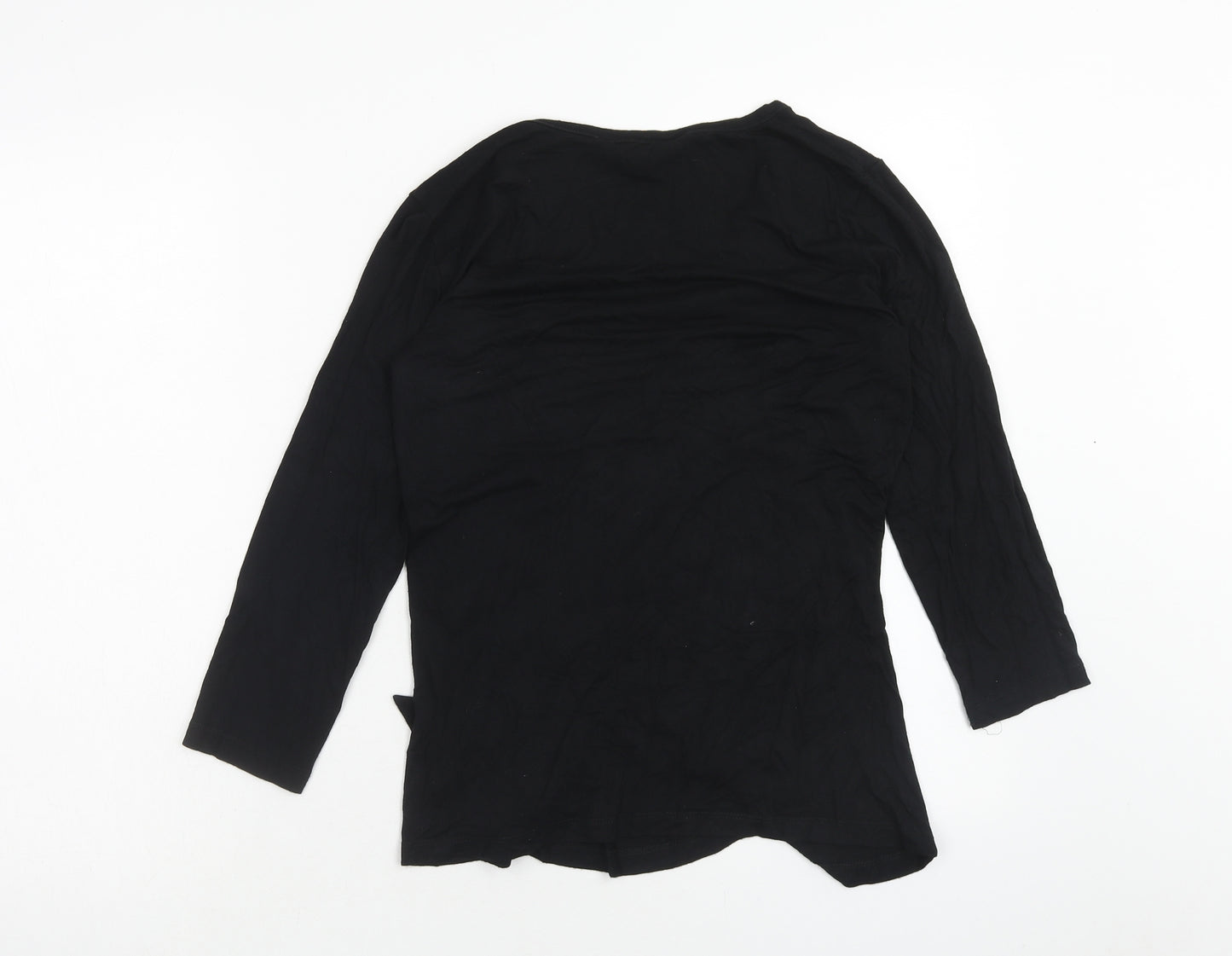 Damsel in a Dress Womens Black Viscose Basic T-Shirt Size 12 Round Neck