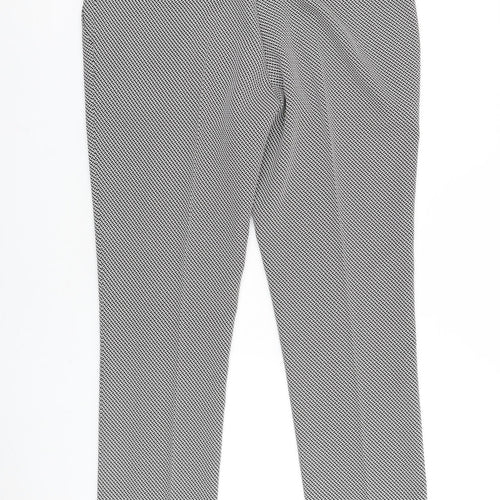 James Lakeland Womens Black Geometric Polyester Dress Pants Trousers Size 38 in L31 in Regular Zip